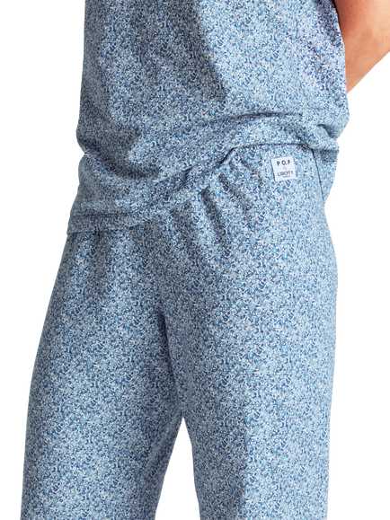 Polarn O. Pyret x Liberty Floral Print Pyjama Set - view 2, Bijou Blue
