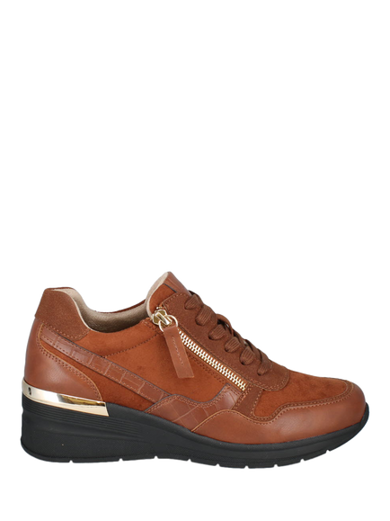 Joseph Seibel Ella Brandy Lace-Up Vegan Trainers, Brown
