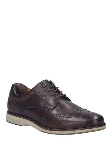 Josef Seibel Stuart 04 Lace Up Leather Shoes - view 2, Brown