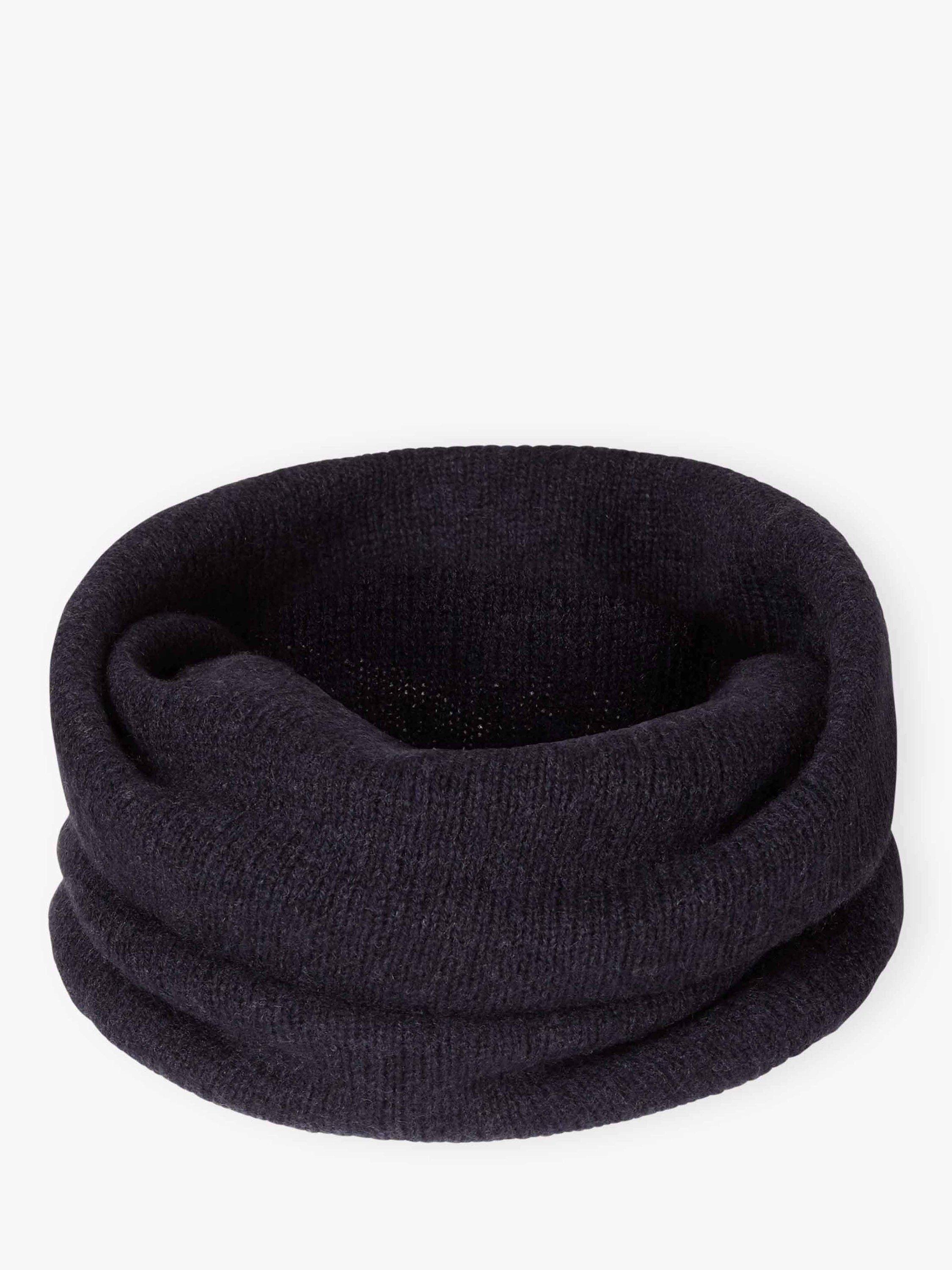 Product image 1 of 2, which shows Brora Gauzy Pure Cashmere Snood, Midnight, One Size