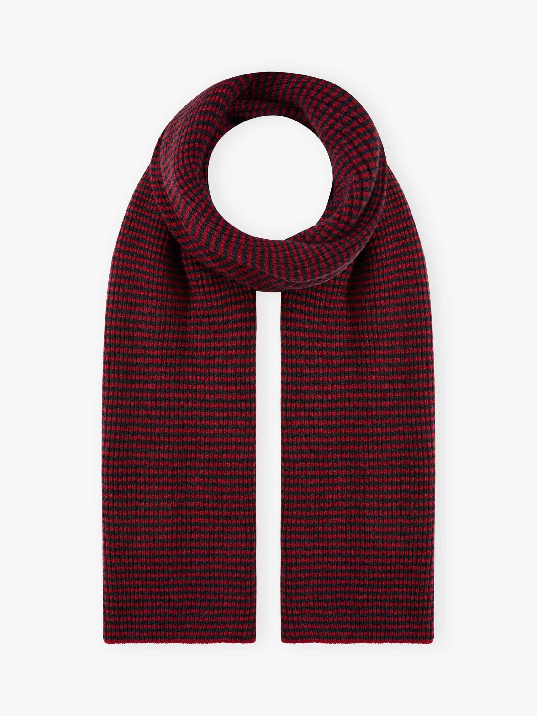Brora Fine Stripe Pure Cashmere Scarf