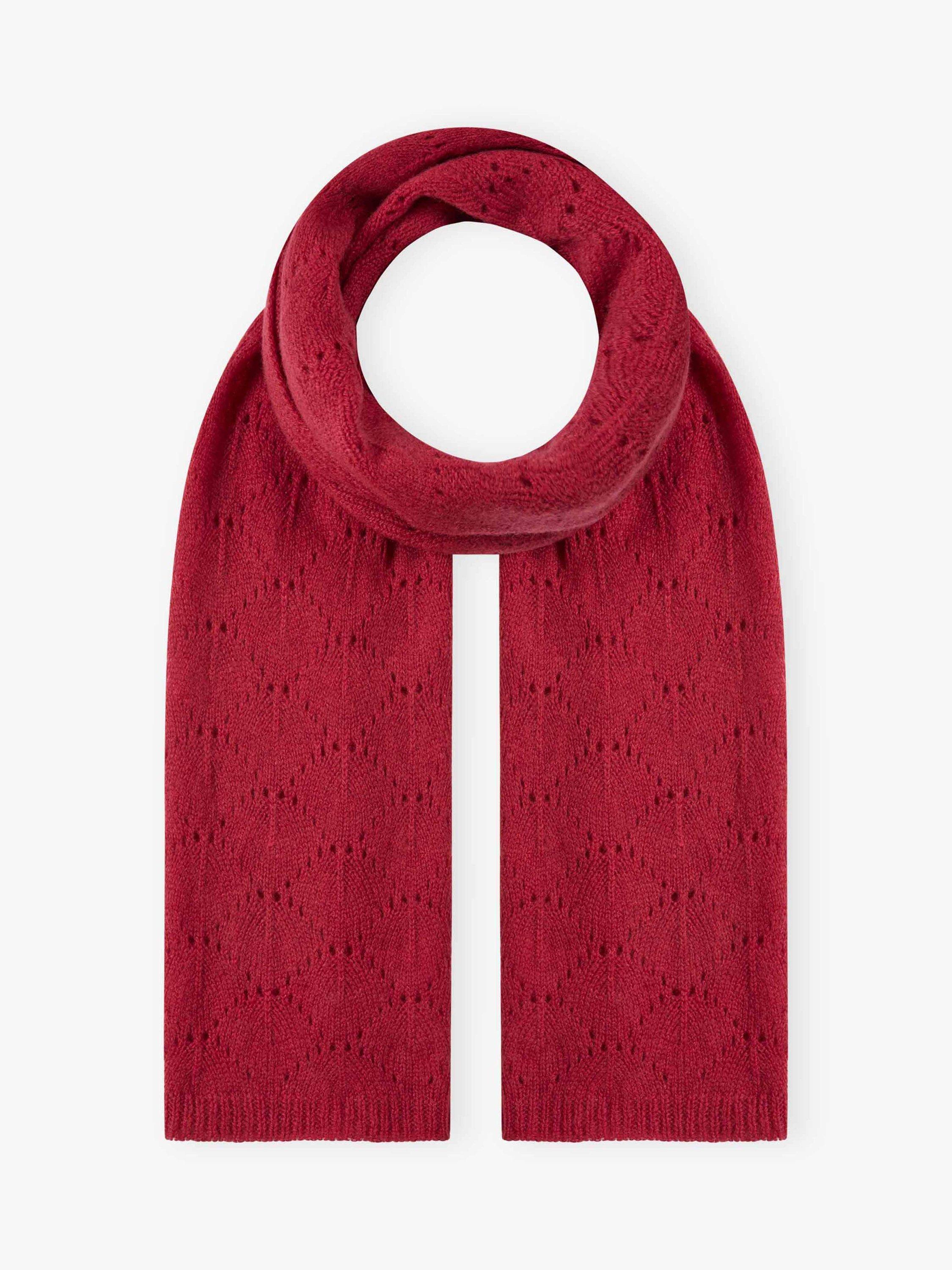 Brora Pointelle Knit Pure Cashmere Scarf