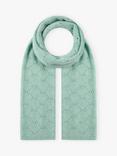 Brora Pointelle Knit Pure Cashmere Scarf, Seaspray