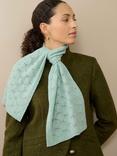 Brora Pointelle Knit Pure Cashmere Scarf, Seaspray