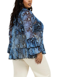 FASHION SZN Plus Size Long Sleeve High Neck Blouse