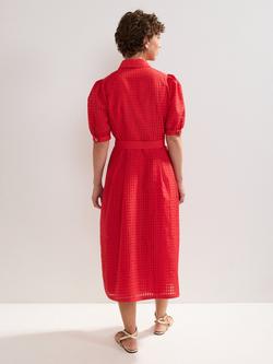 Phase Eight Carey Textured Dress - view 2, Red