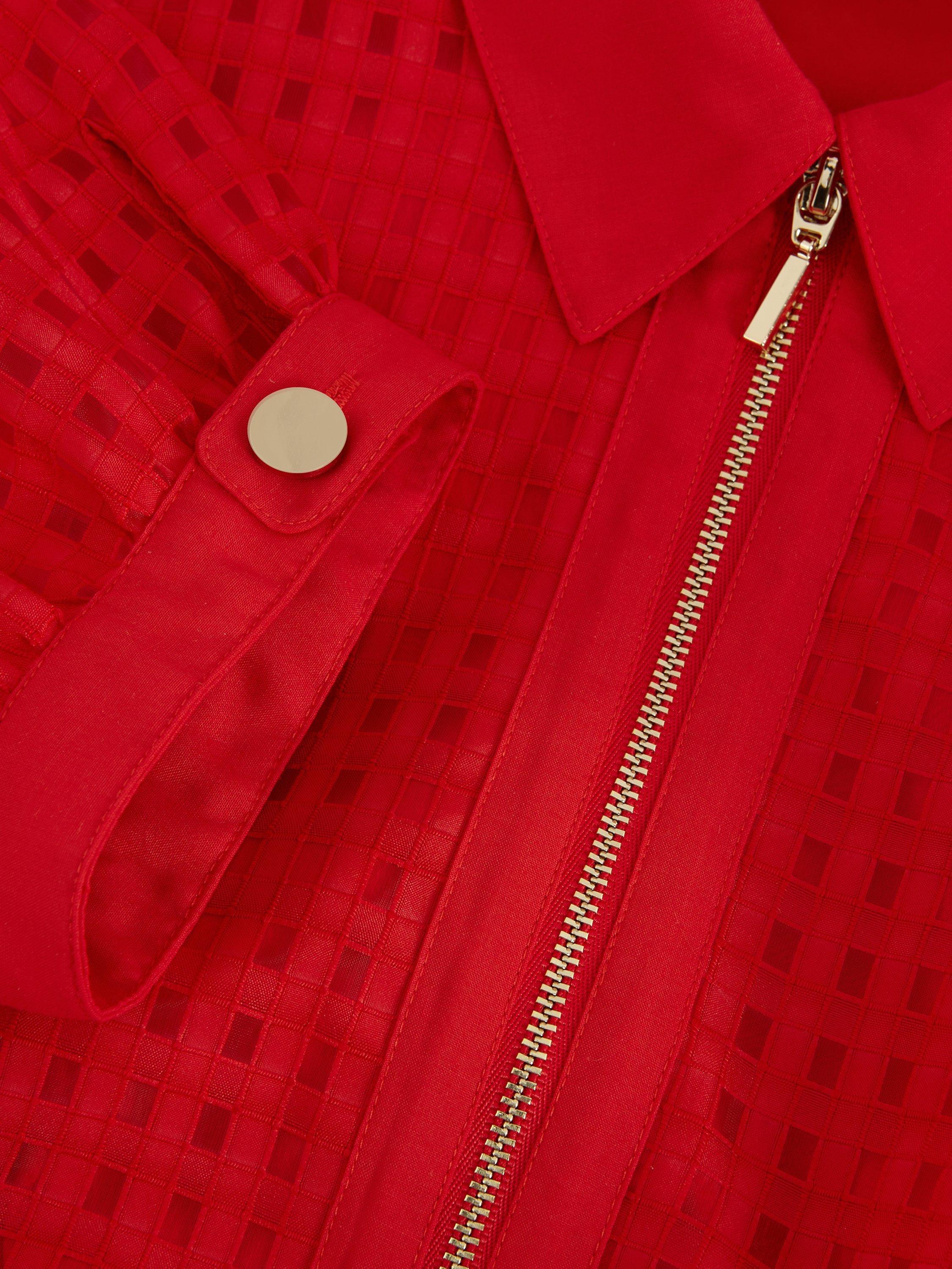 Product image 6 of 8, which shows Phase Eight Carey Textured Dress, Red, 6