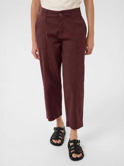Part Two Netta Cropped Trousers, Mid Red, Mid Red