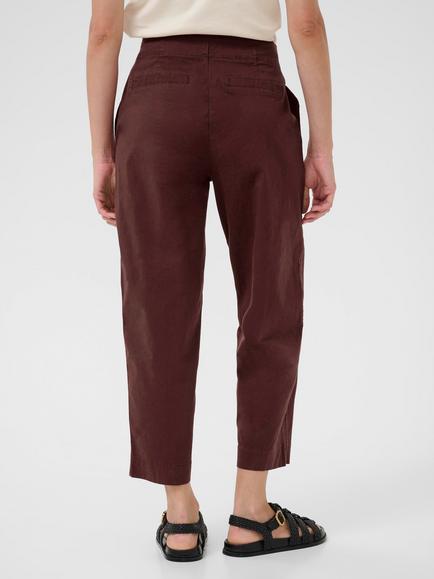 Part Two Netta Cropped Trousers, Mid Red - view 2, Mid Red