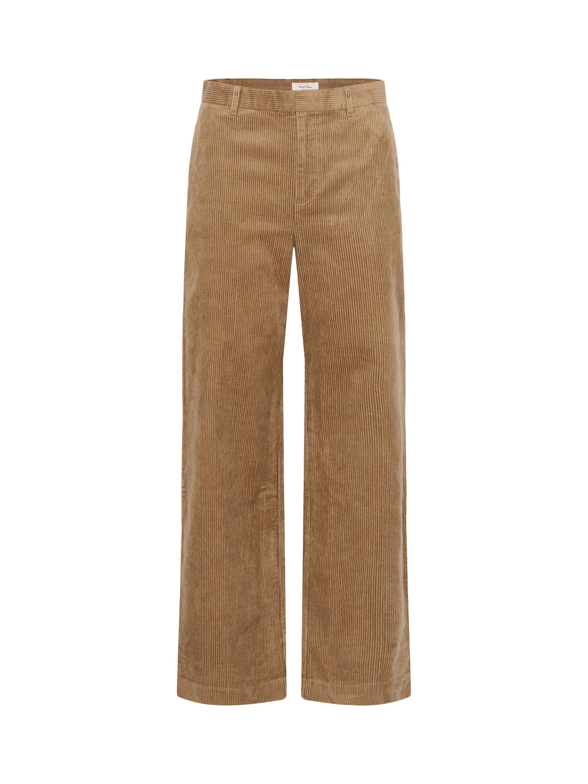 Product image 5 of 6, which shows Part Two Clarisse Straight Corduroy Trousers, Tiger's Eye, 8