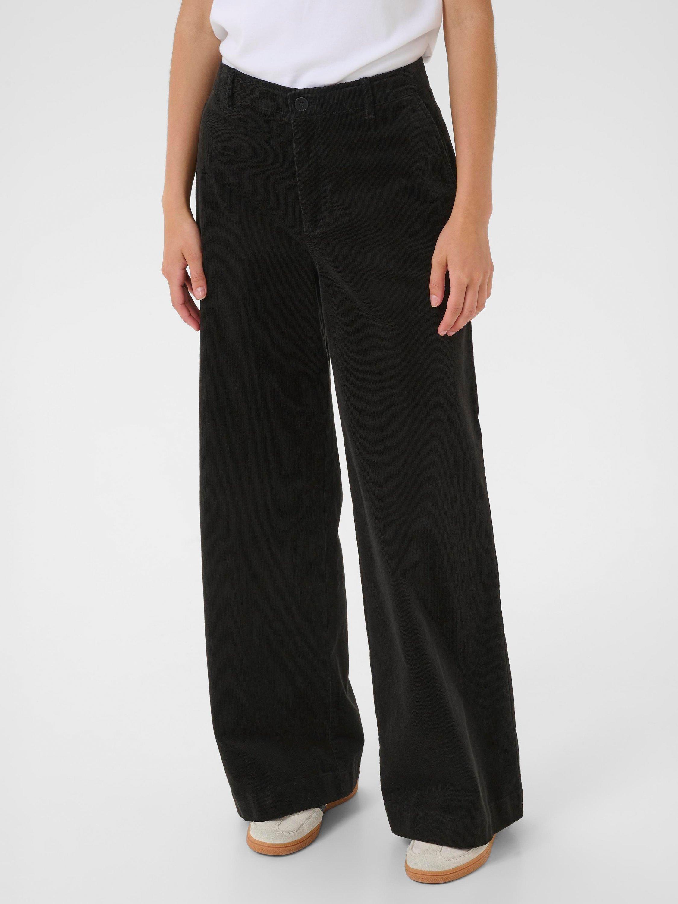 Product image 1 of 6, which shows Part Two Ninnen Corduroy Trousers, Black, 8
