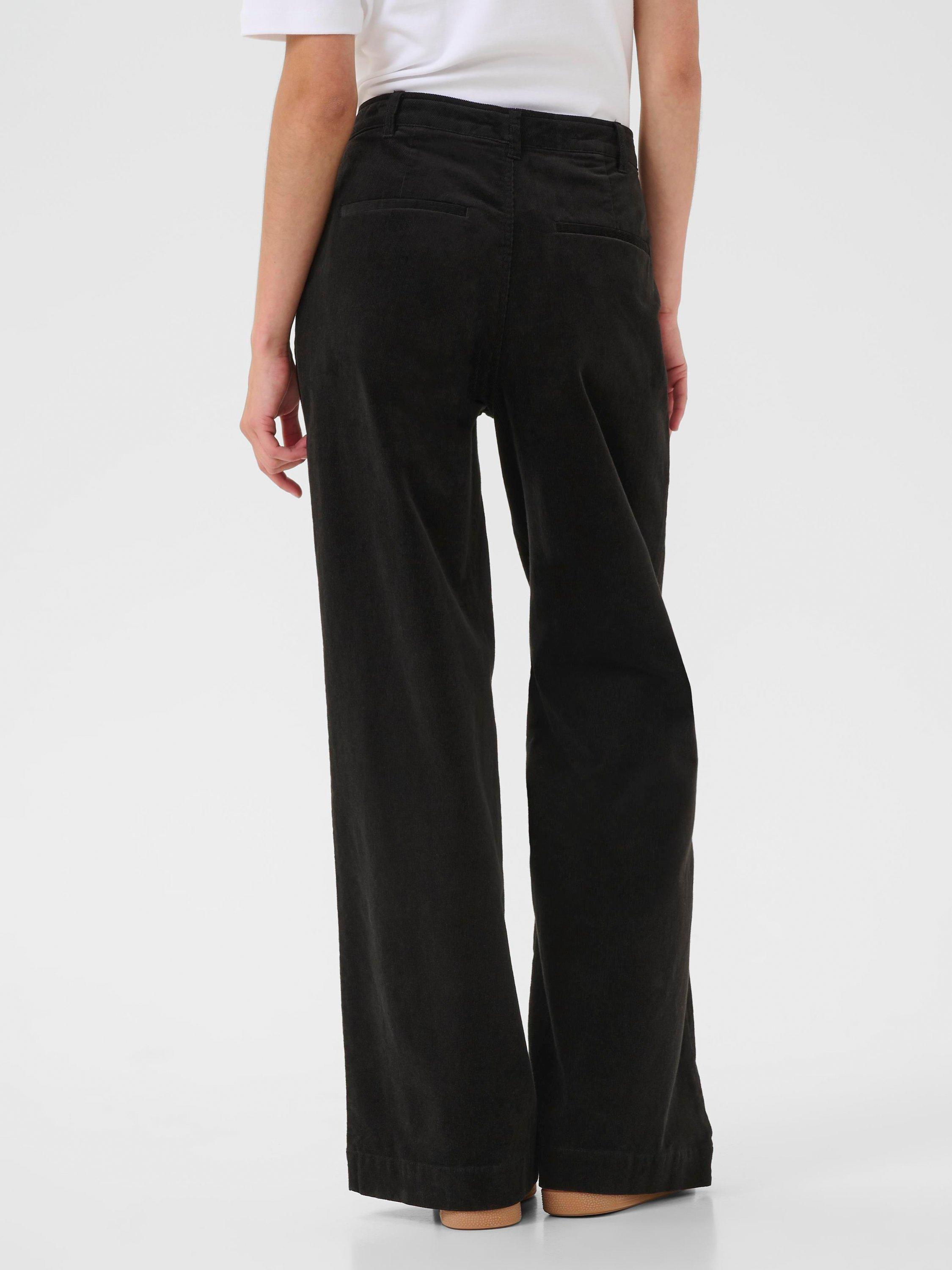 Product image 2 of 6, which shows Part Two Ninnen Corduroy Trousers, Black, 8