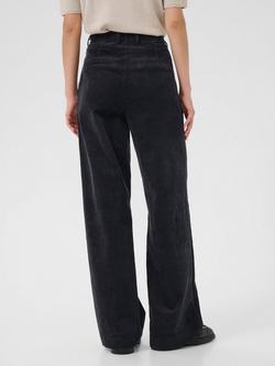 Part Two Clarisse Straight Corduroy Trousers - view 2, Dark Navy