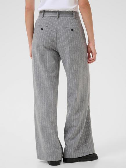 Part Two Ninnes Pinstripe Wool Blend Trousers, Mid Grey - view 2, Mid Grey
