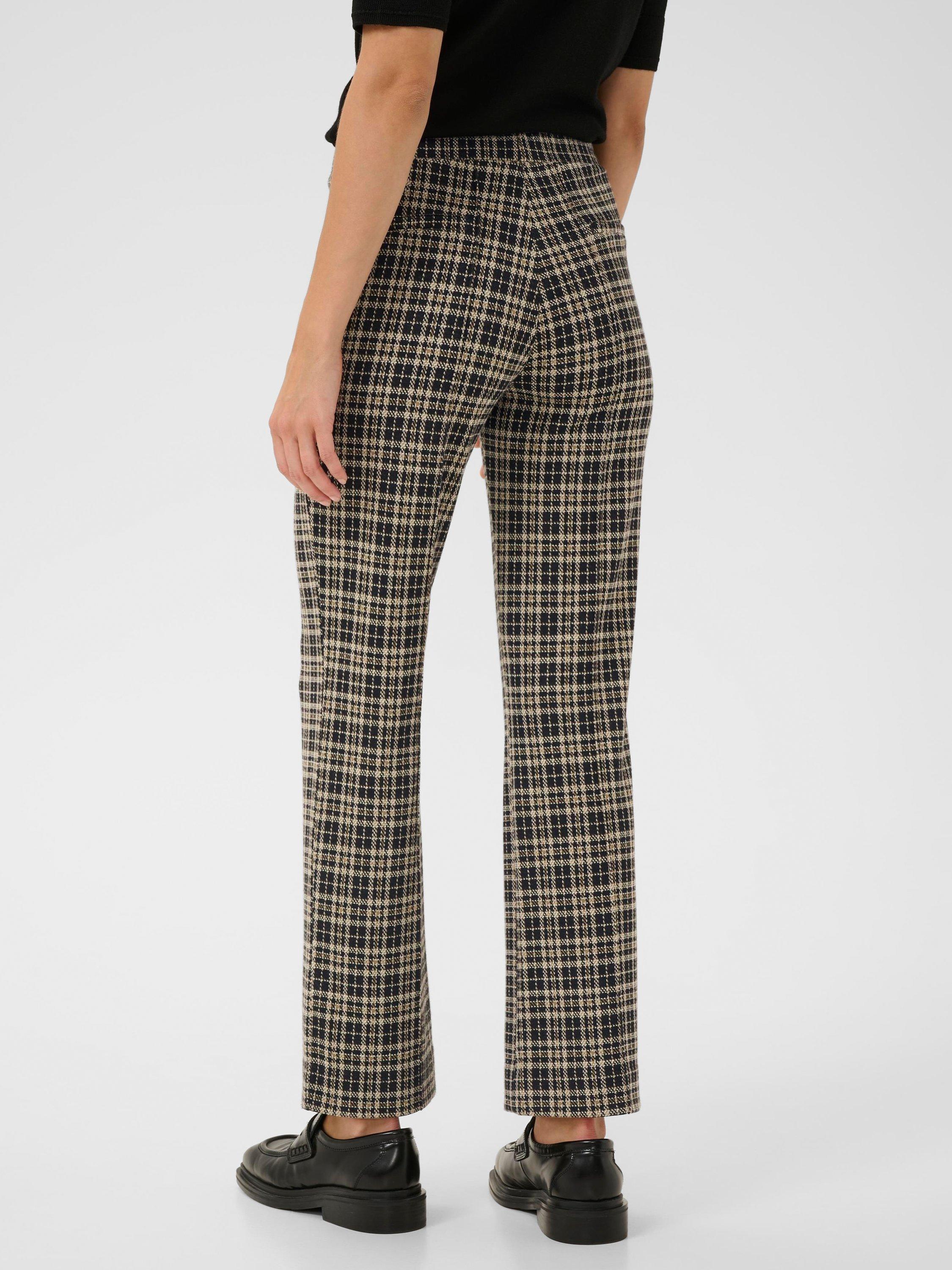 Product image 2 of 6, which shows Part Two Pontas Check Tailored Trousers, Dark Navy/Multi, 8