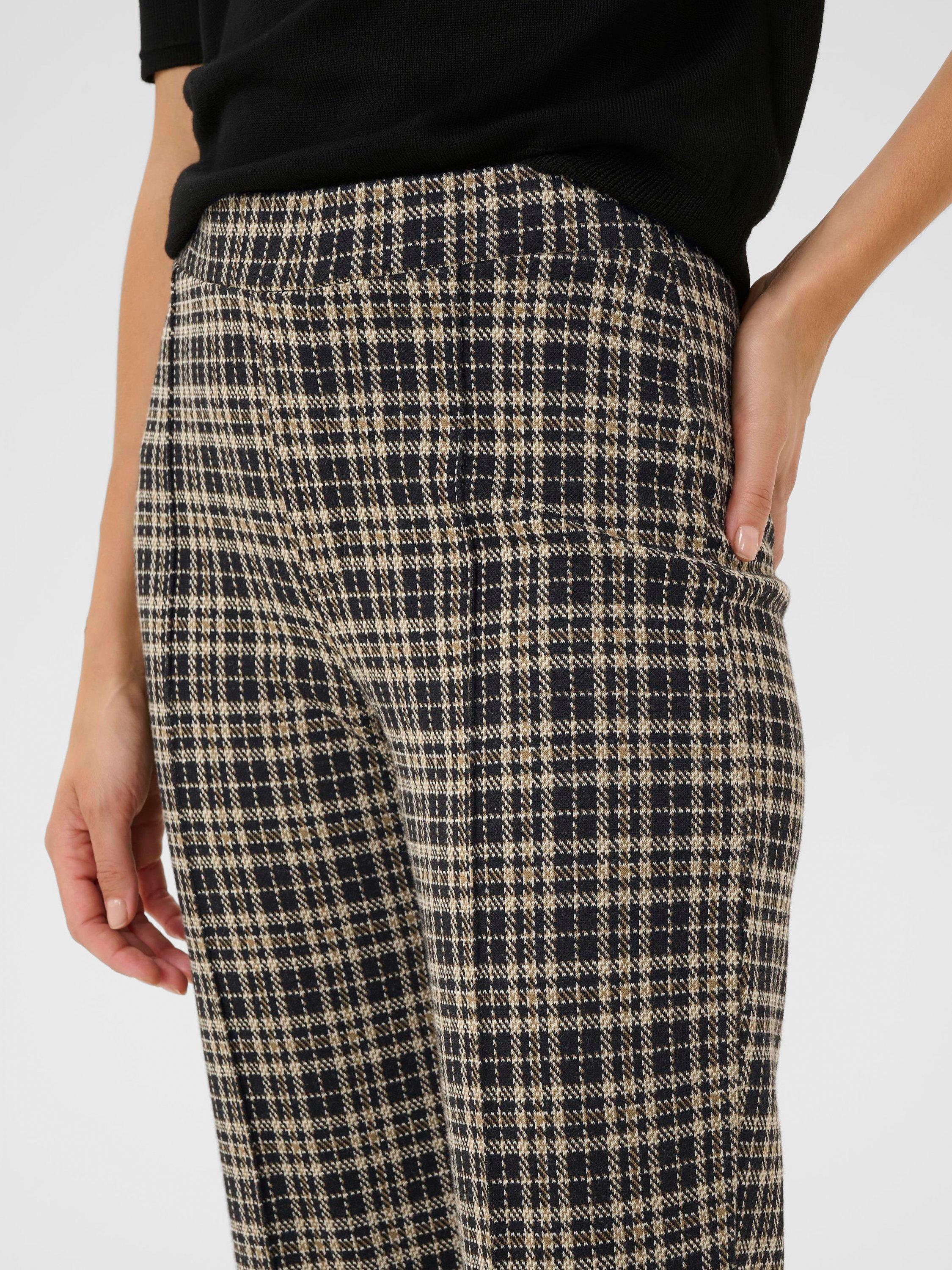 Product image 4 of 6, which shows Part Two Pontas Check Tailored Trousers, Dark Navy/Multi, 8