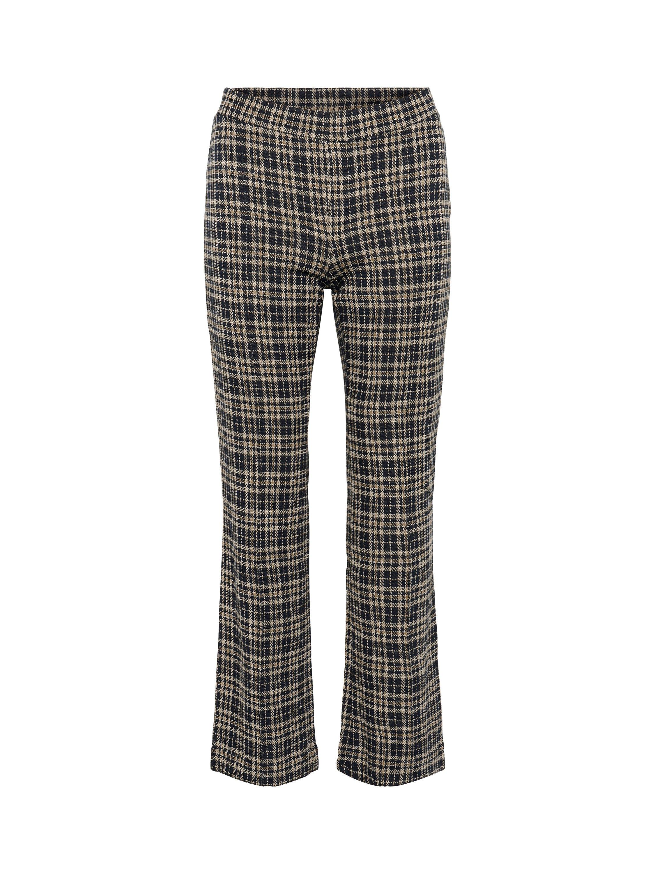 Product image 5 of 6, which shows Part Two Pontas Check Tailored Trousers, Dark Navy/Multi, 8