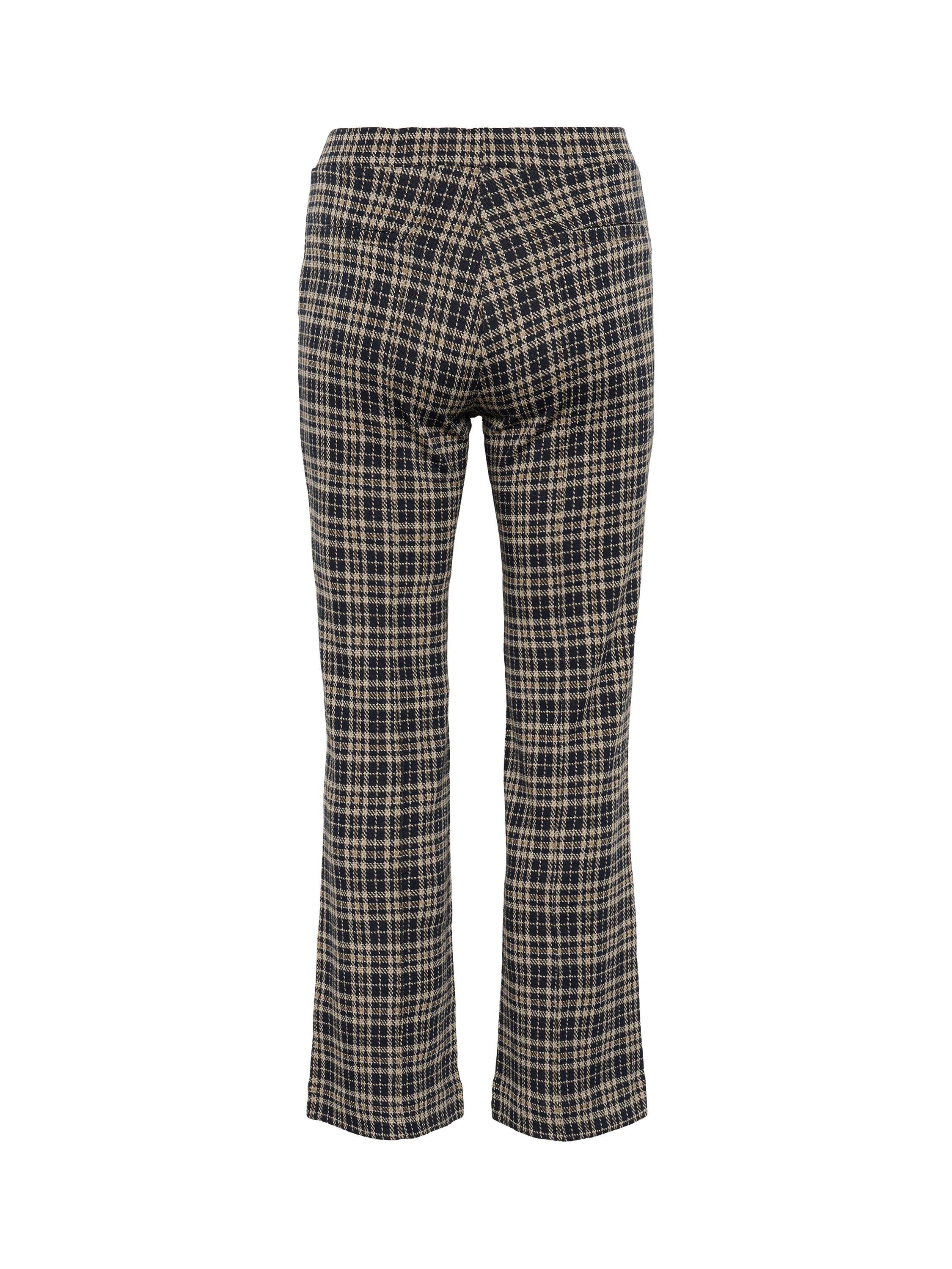 Product image 6 of 6, which shows Part Two Pontas Check Tailored Trousers, Dark Navy/Multi, 8
