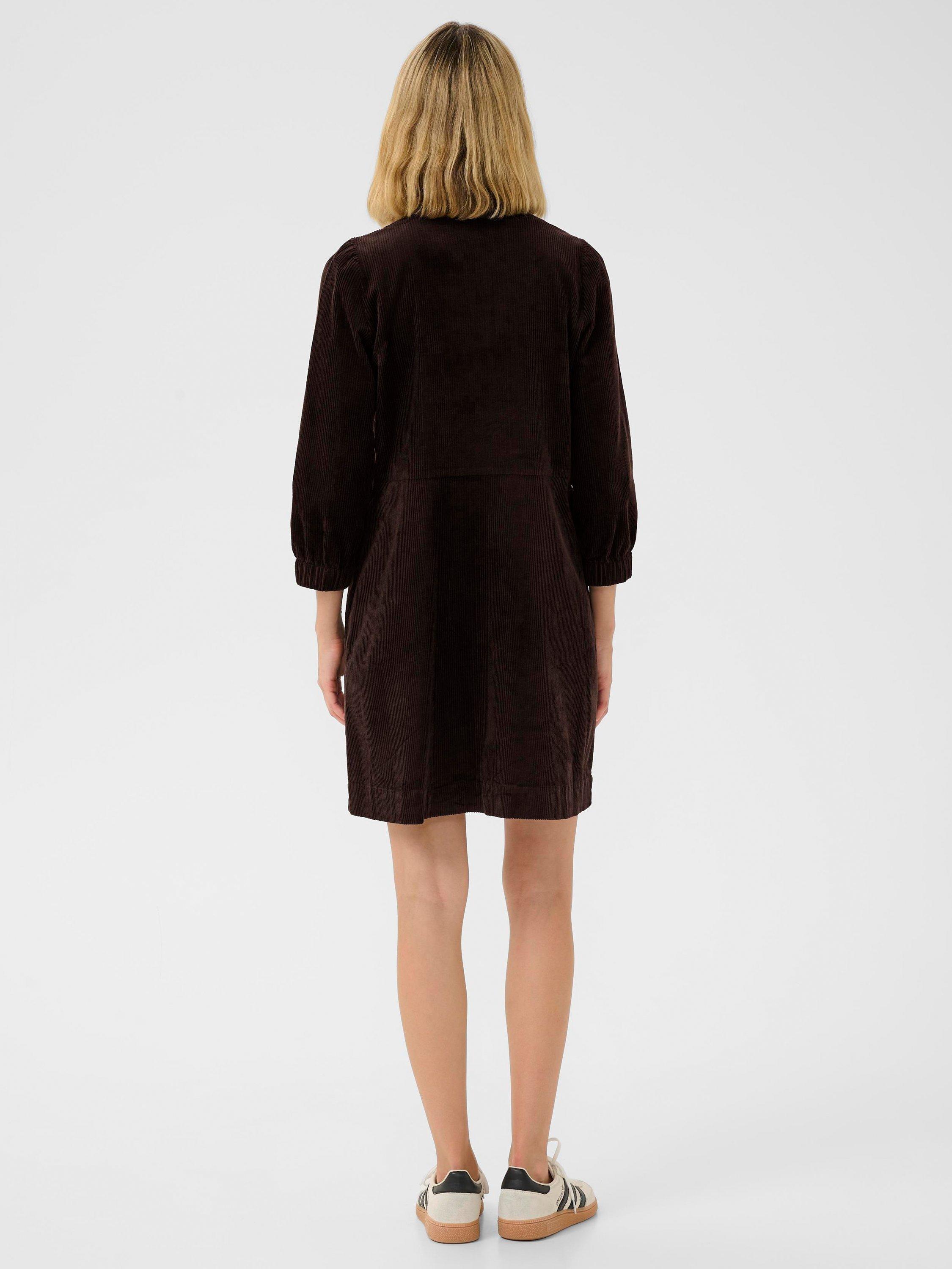 Product image 2 of 6, which shows Part Two Eyvor Corduroy Mini Dress, Ganache, 8