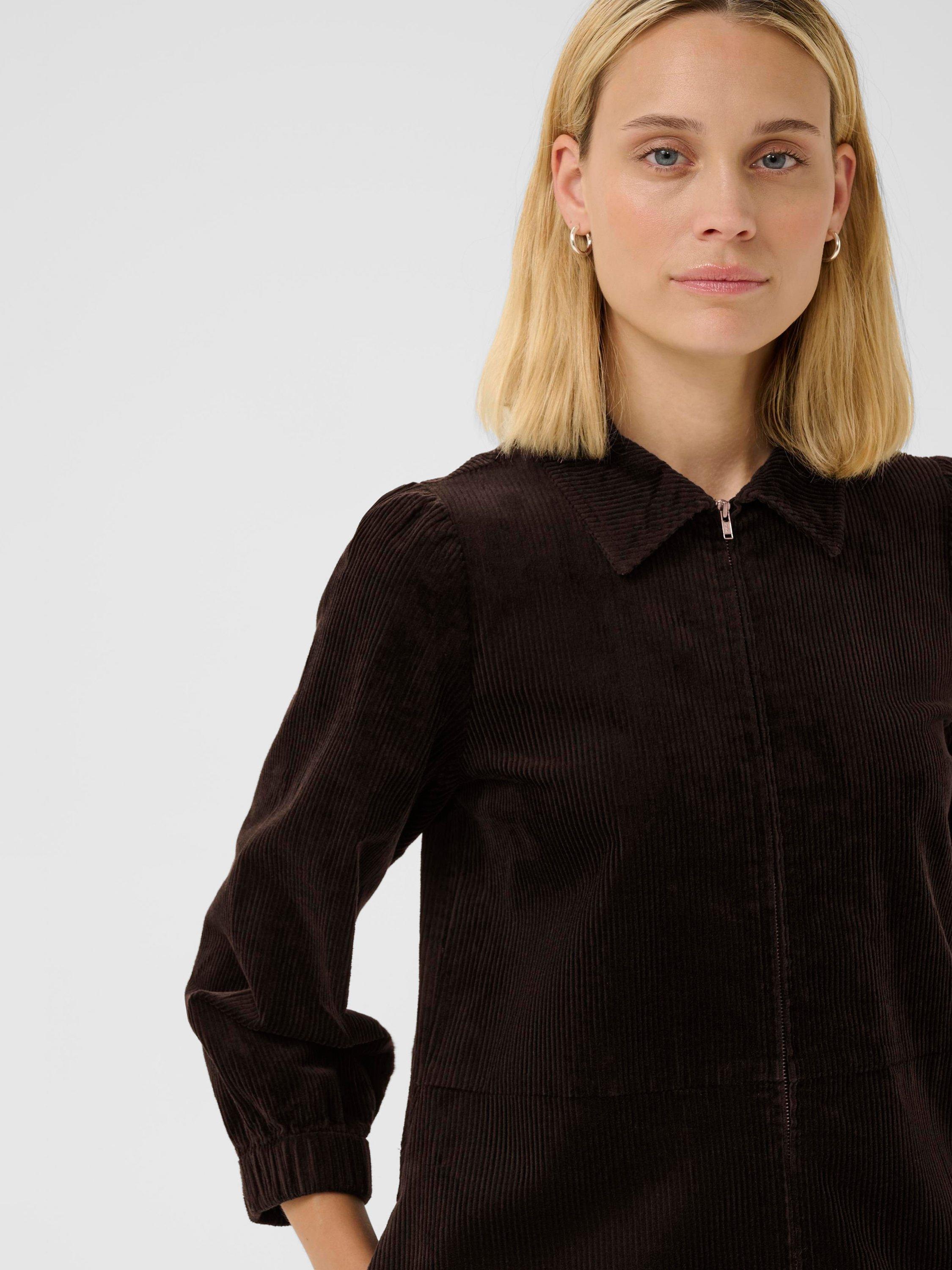 Product image 4 of 6, which shows Part Two Eyvor Corduroy Mini Dress, Ganache, 8