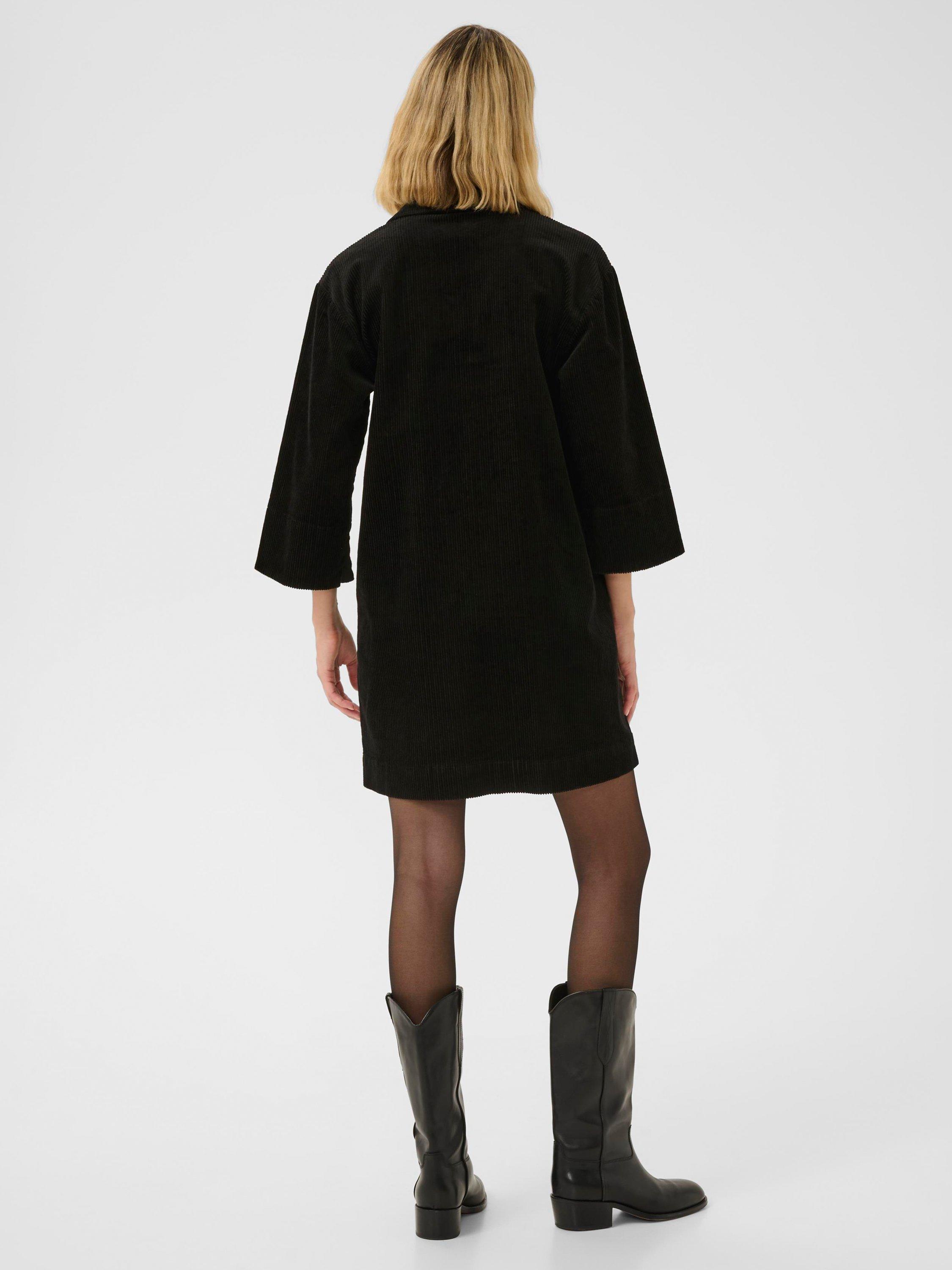 Product image 2 of 6, which shows Part Two Sharri V-Neck Dress, Black, 8