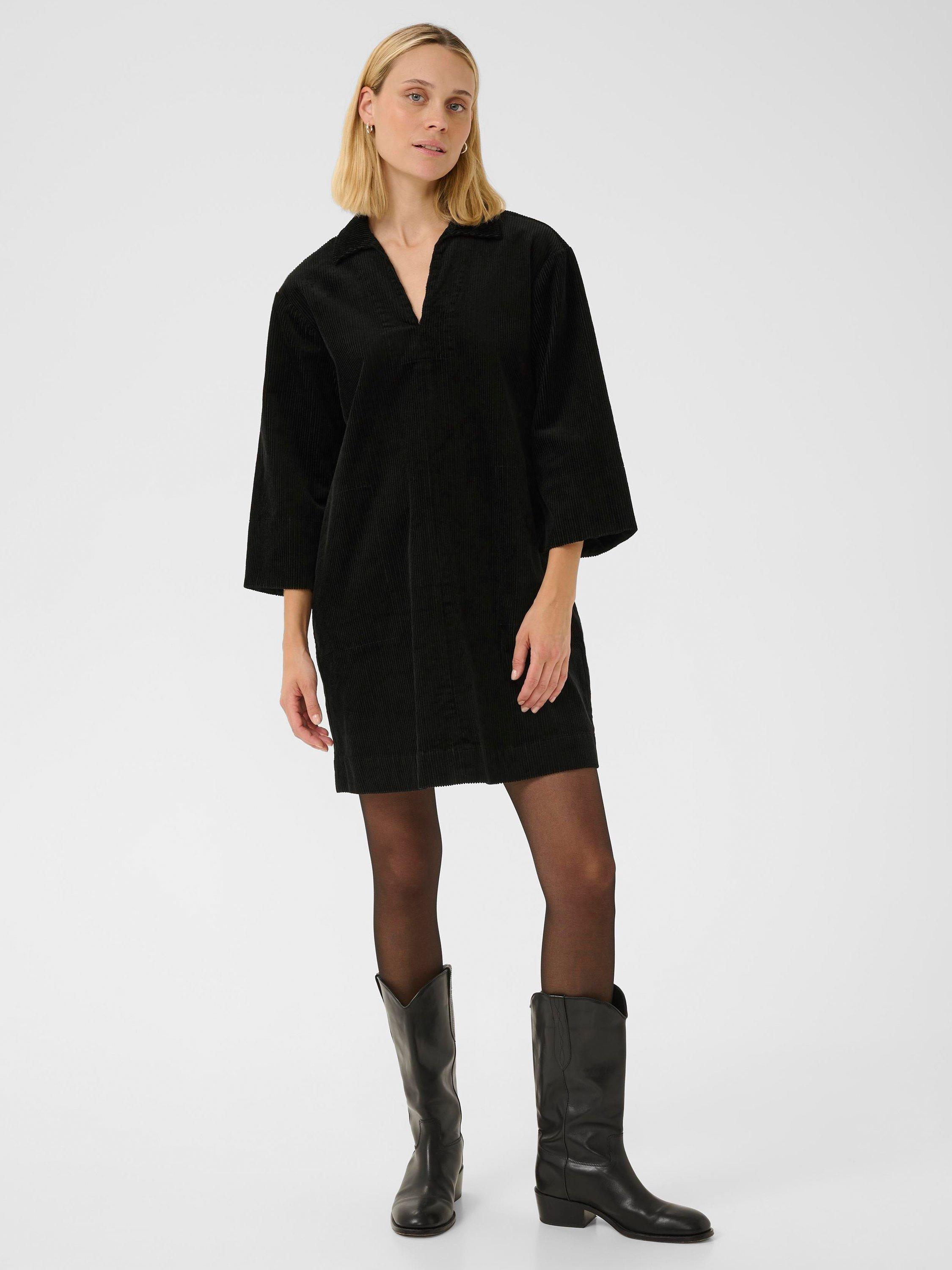 Product image 3 of 6, which shows Part Two Sharri V-Neck Dress, Black, 8