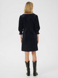 Part Two Shaulii Wrap Neck Dress, Dark Navy - view 2, Dark Navy