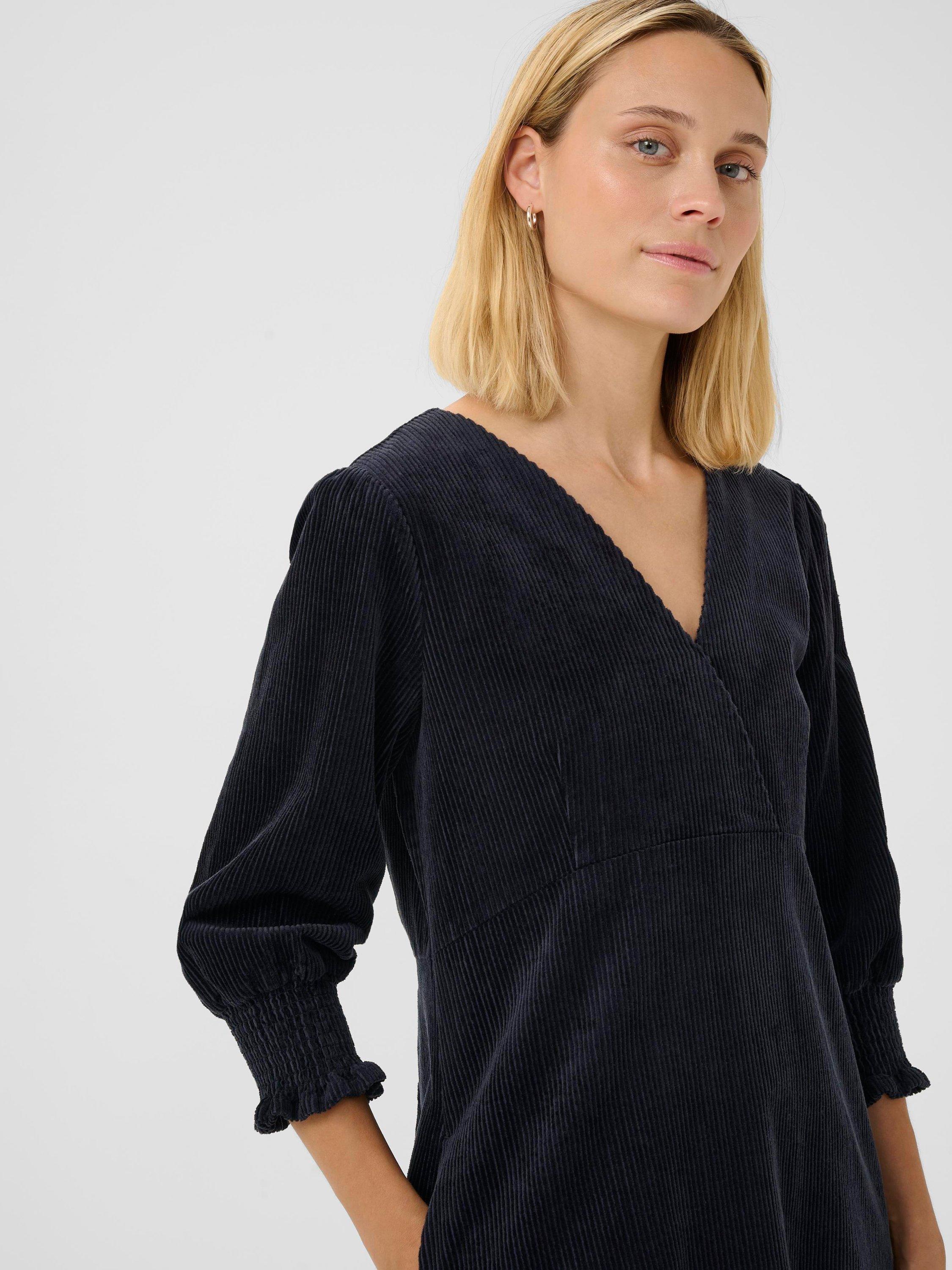 Product image 4 of 6, which shows Part Two Shaulii Wrap Neck Dress, Dark Navy, 8