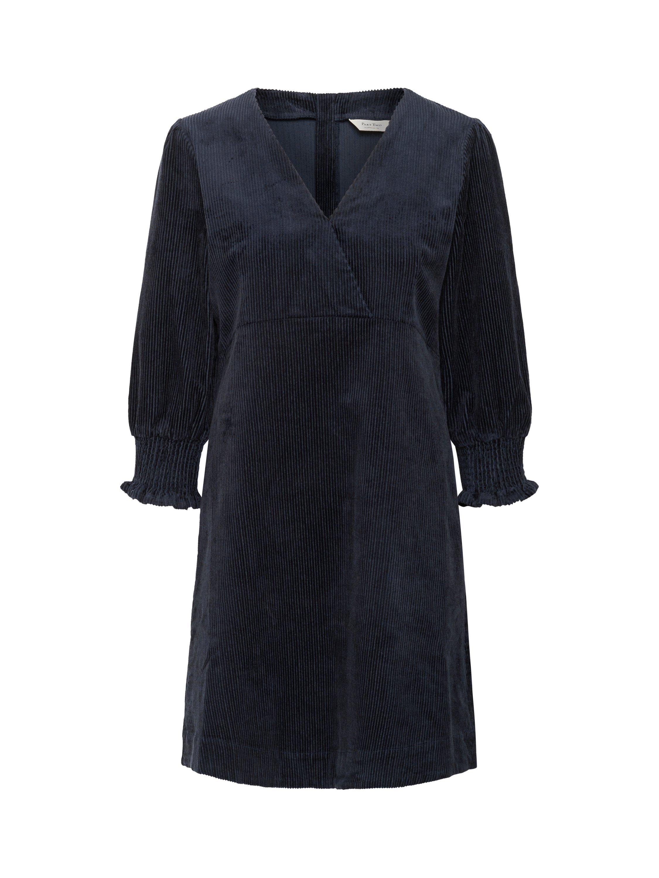 Product image 5 of 6, which shows Part Two Shaulii Wrap Neck Dress, Dark Navy, 8