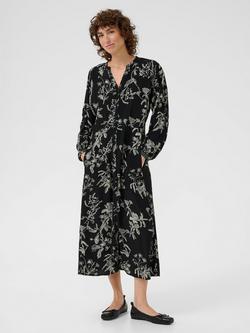 Part Two Sicilia Floral Midi Dress, Black, Black