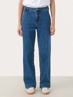 Part Two Barba High Waist Straight Jeans, Mid Blue, Mid Blue