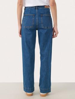 Part Two Barba High Waist Straight Jeans, Mid Blue - view 2, Mid Blue