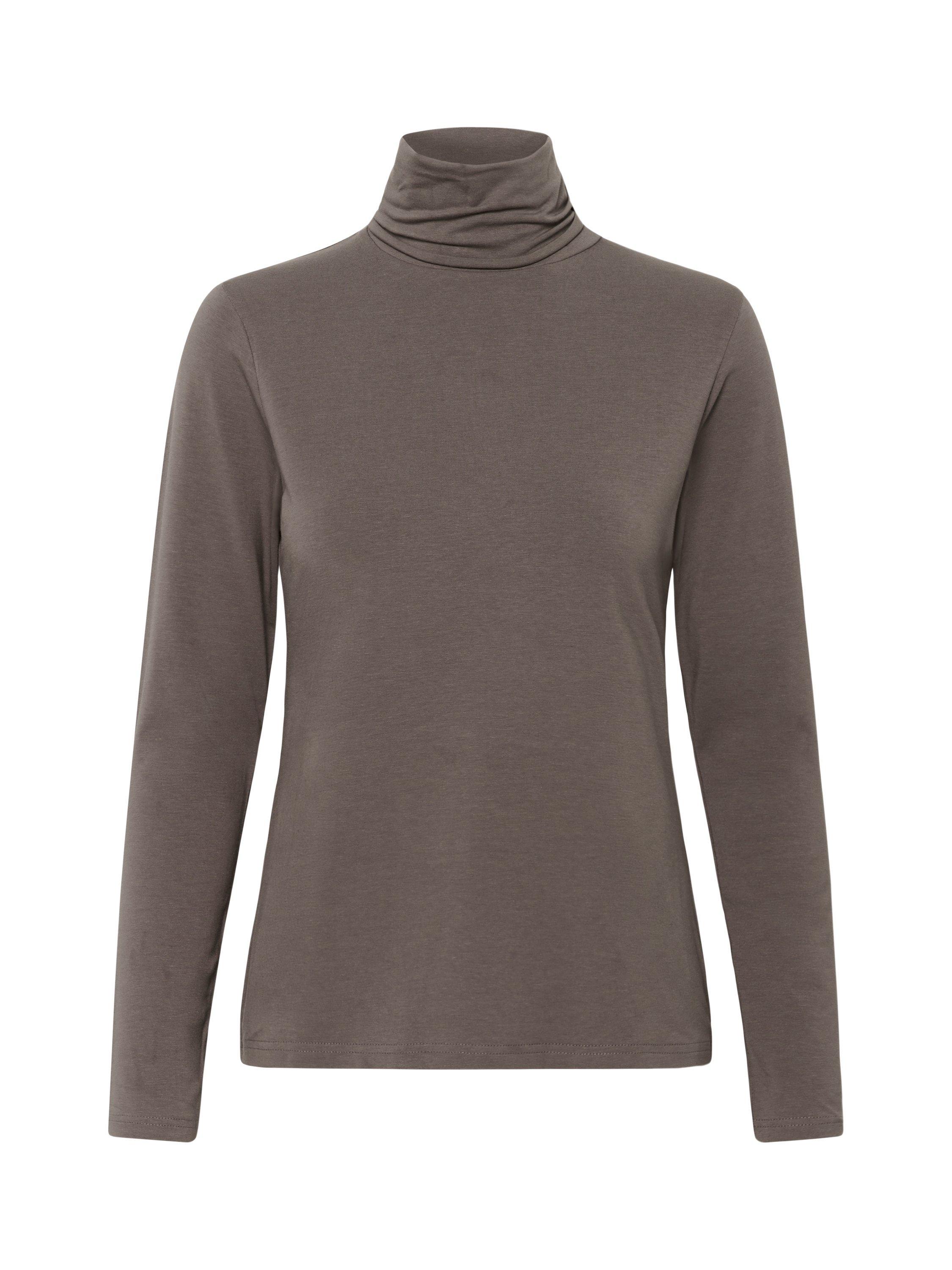 Product image 5 of 6, which shows Part Two Efinas Long Sleeve Roll Neck T-shirt, Mid Grey, XS