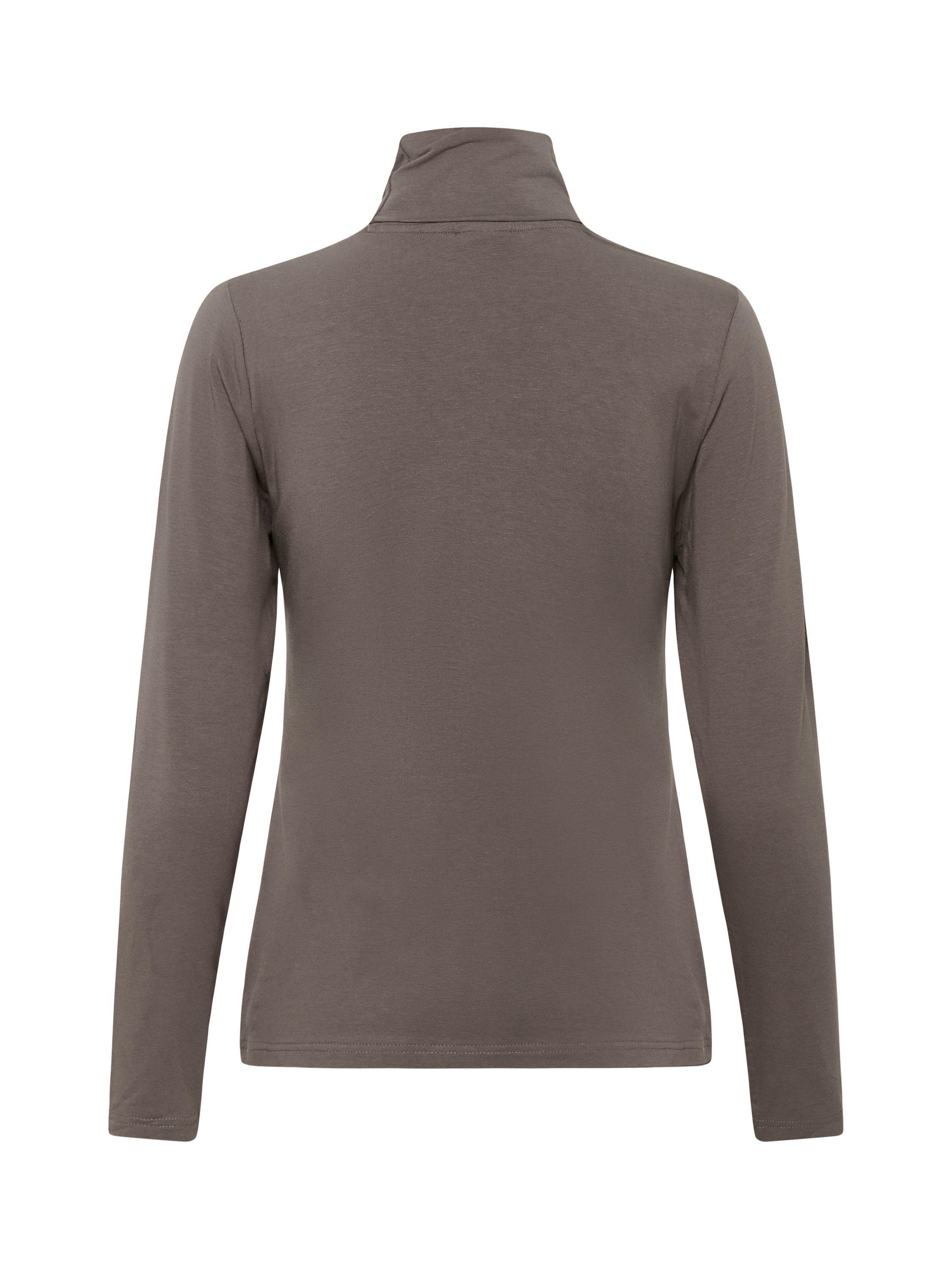 Product image 6 of 6, which shows Part Two Efinas Long Sleeve Roll Neck T-shirt, Mid Grey, XS