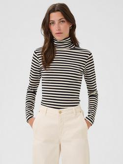 Part Two Efinas Stripe Roll Neck Top, Blue/Multi