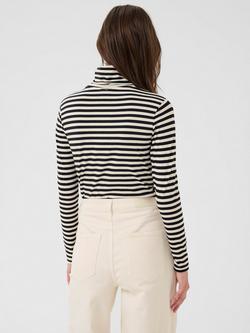 Part Two Efinas Stripe Roll Neck Top - view 2, Blue/Multi