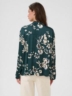 Part Two Sheena Floral Tie Neck Top, Green/Multi - view 2, Green/Multi