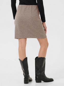 Part Two Corinne Check Mini Skirt, Brown - view 2, Brown