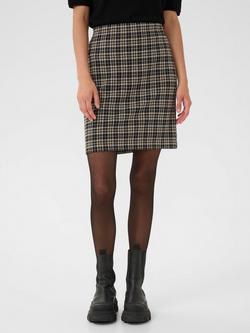 Part Two Corinne Check Mini Skirt, Dark Navy Check, Dark Navy Check