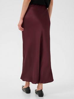 Part Two Laurina Plain Midi Skirt, Tawny Port - view 2, Tawny Port