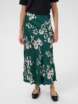 Part Two Laurina Floral Midi Skirt, Green/Multi, Green/Multi