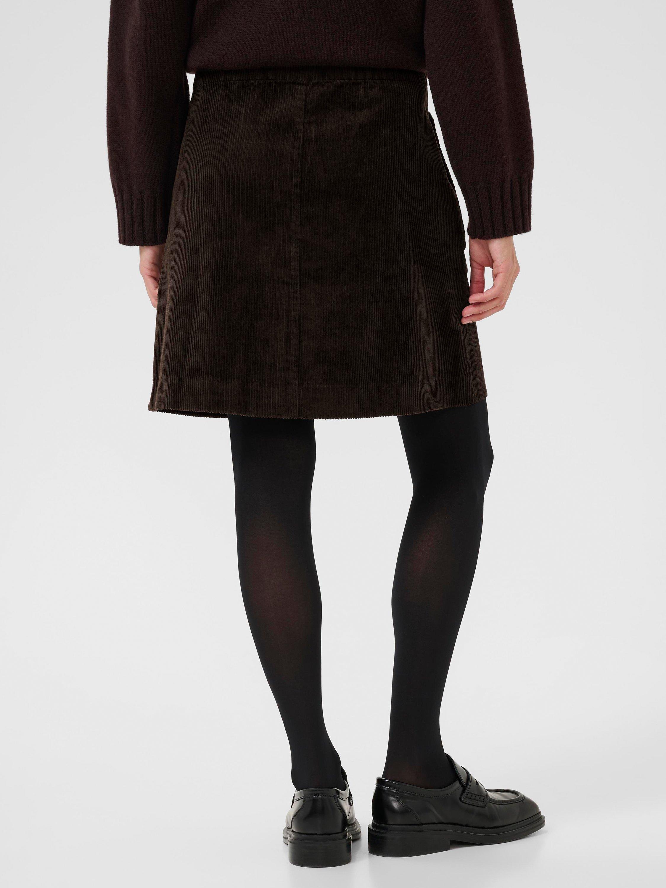 Product image 2 of 6, which shows Part Two Lings Corduroy Mini Skirt, Ganache, 8