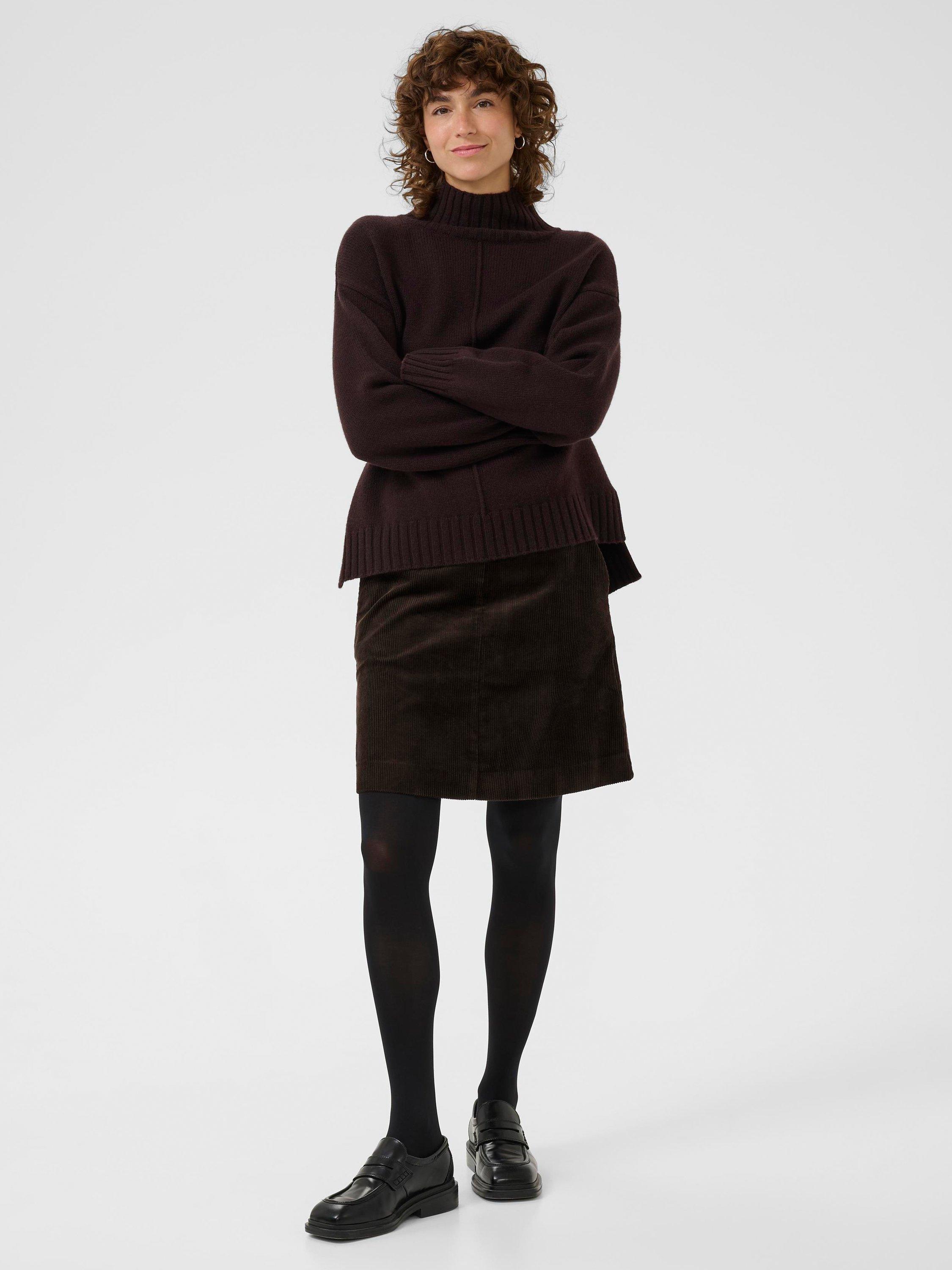 Product image 3 of 6, which shows Part Two Lings Corduroy Mini Skirt, Ganache, 8