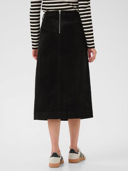 Part Two Shayla Button Midi Skirt, Black - view 2, Black