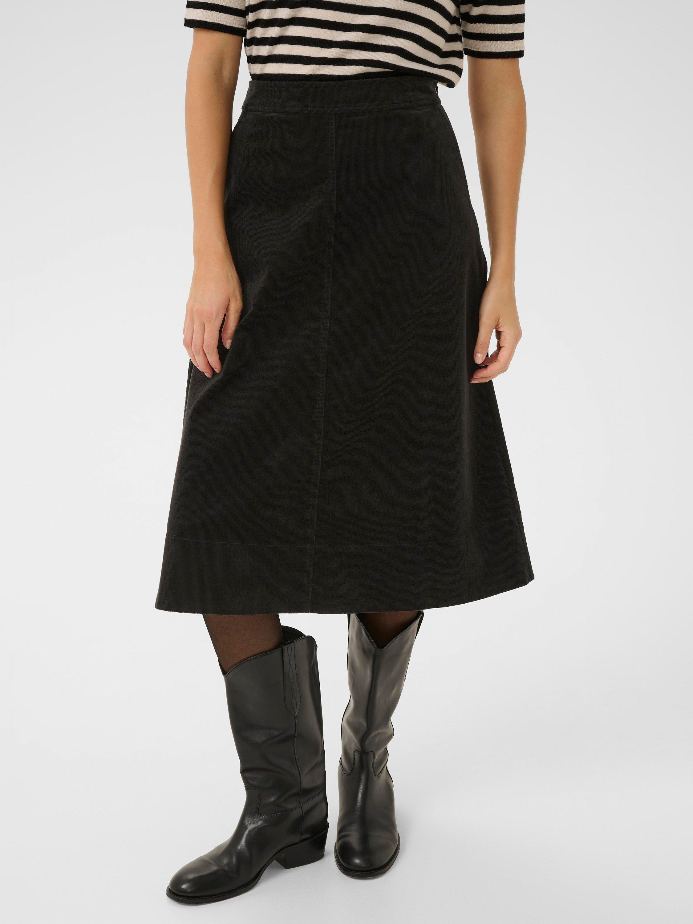 Product image 1 of 6, which shows Part Two Sofine A-Line Midi Skirt, Black, 8