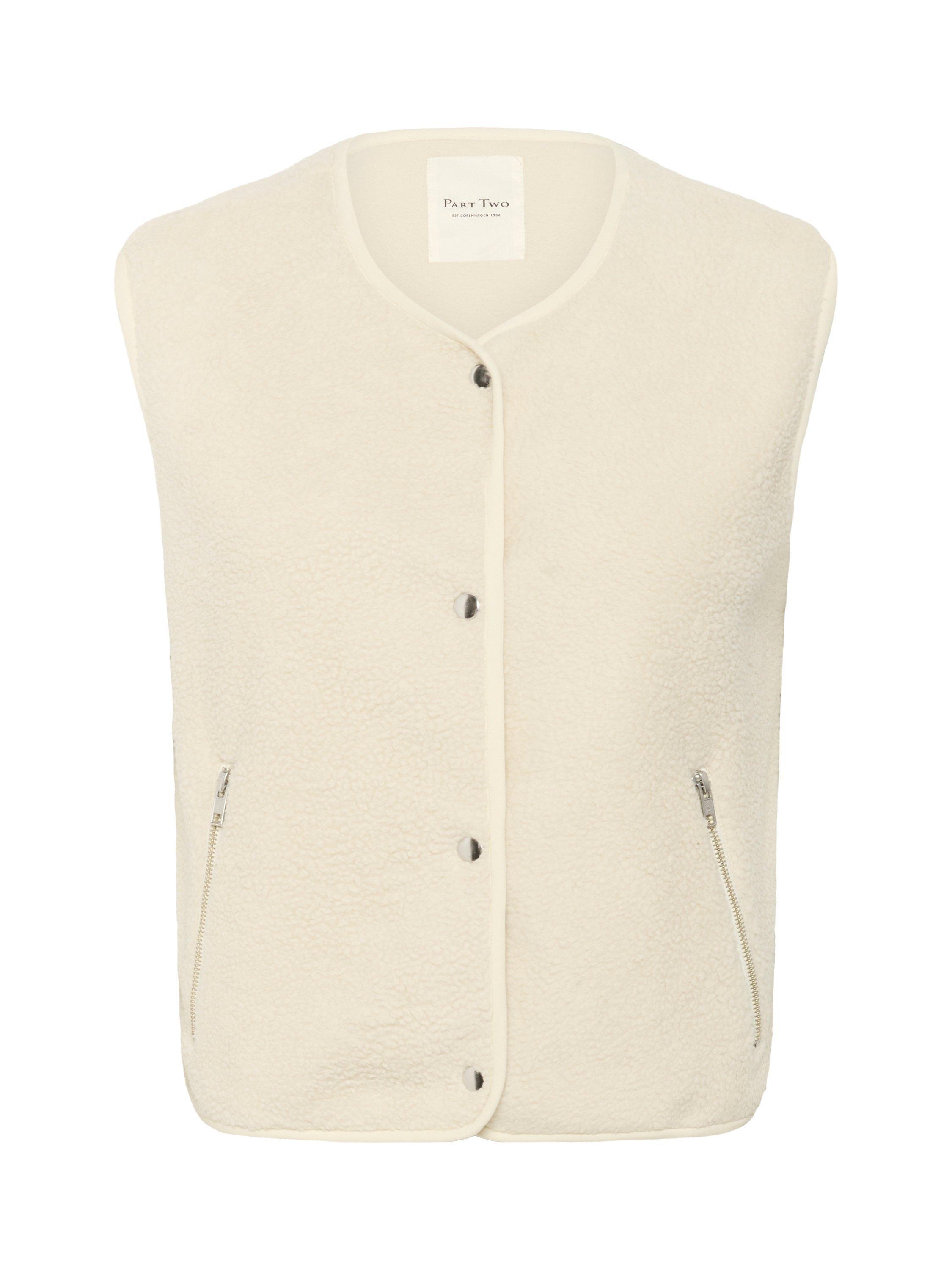 Product image 5 of 6, which shows Part Two Signy Boucle Waistcoat, Oatmeal, 8
