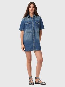 AllSaints Rock Denim Shirt Dress, Blue Indigo, Blue Indigo