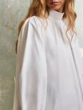 Ro&Zo High Neck Long Sleeve Top, White