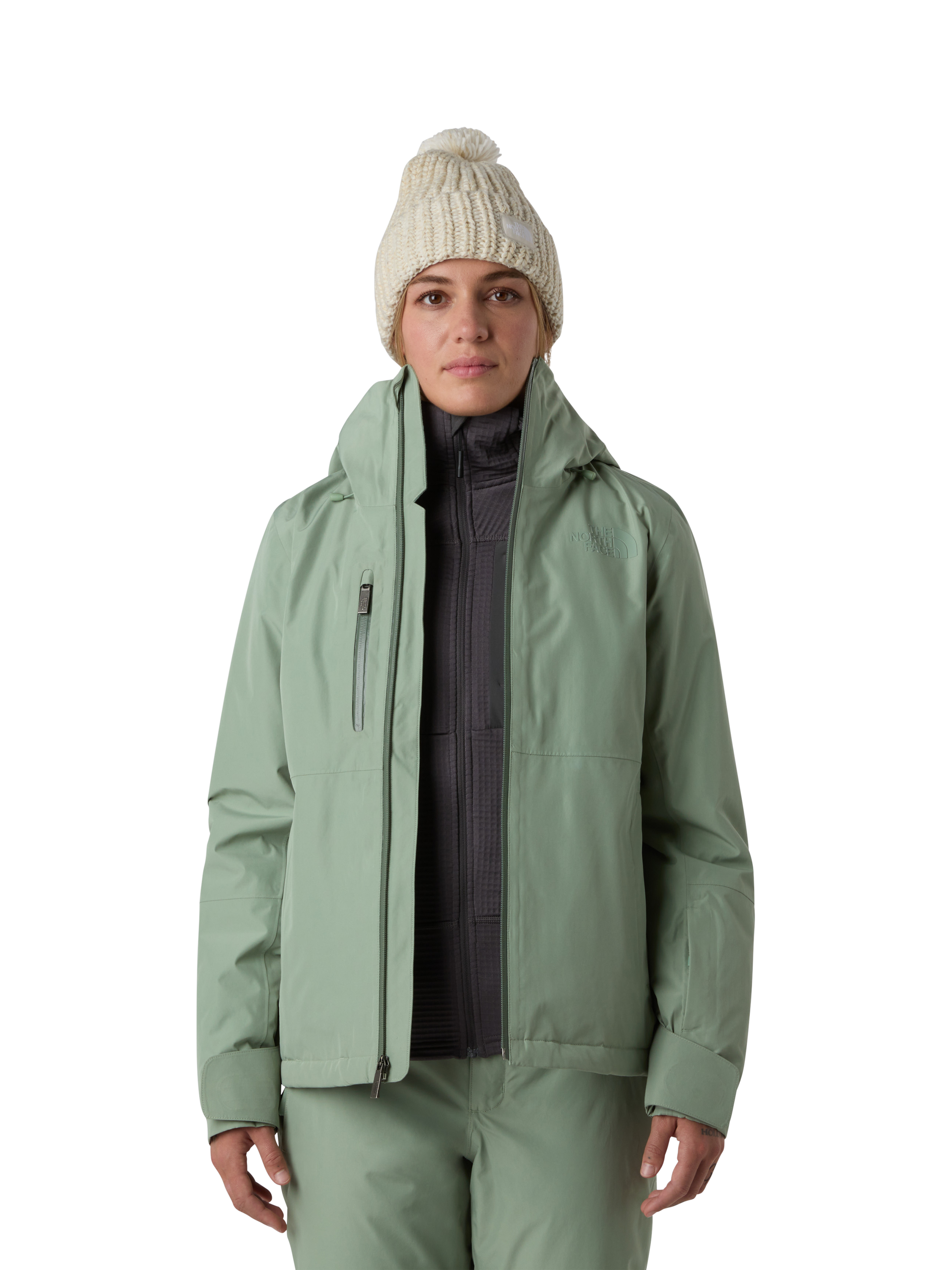 Product image 3 of 6, which shows The North Face Descendit Waterproof Ski Jacket, Slate Moss, S
