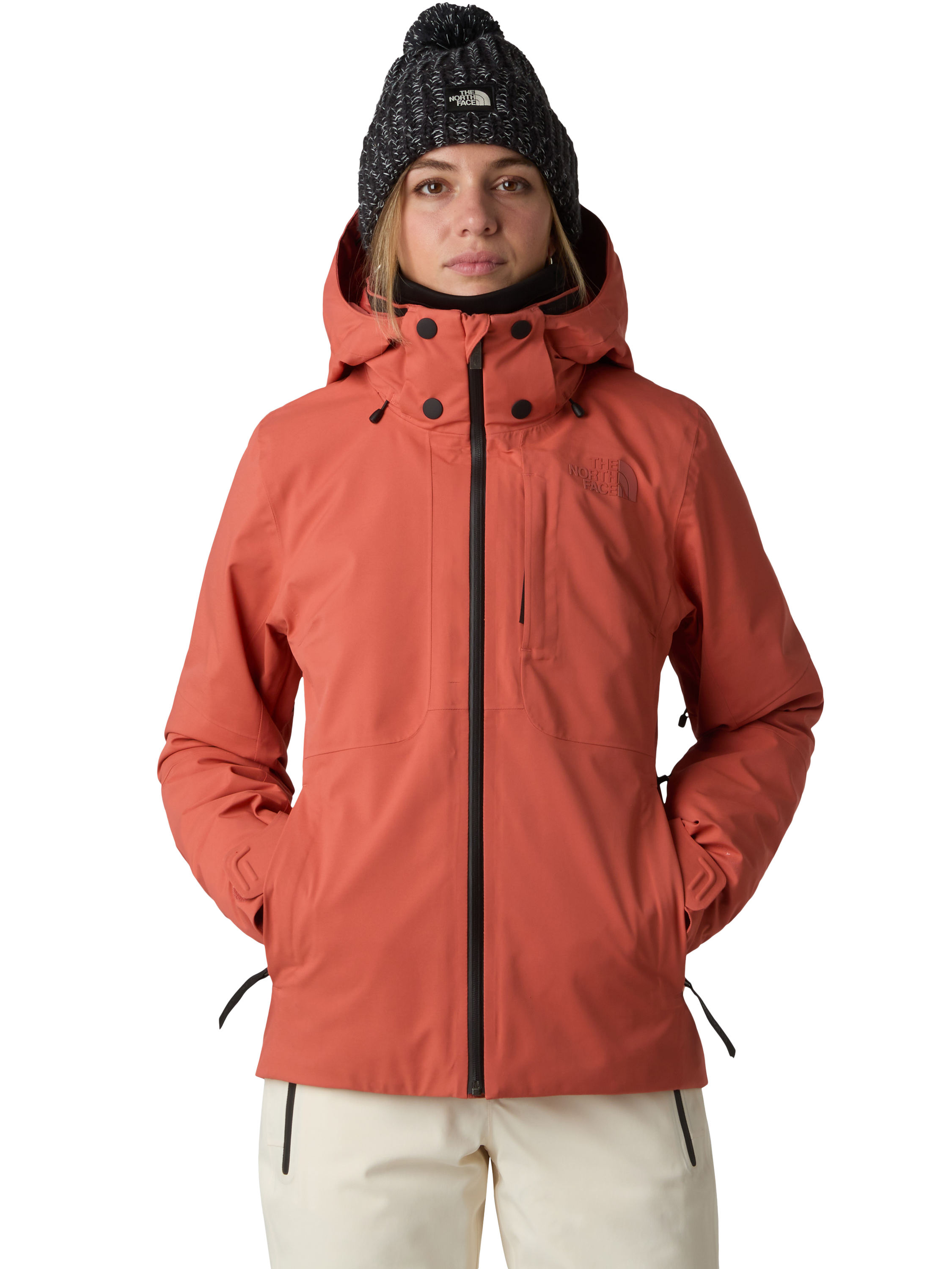 Product image 1 of 6, which shows The North Face Lenado Slim Fit Waterproof Ski Jacket, Mars Dust, S
